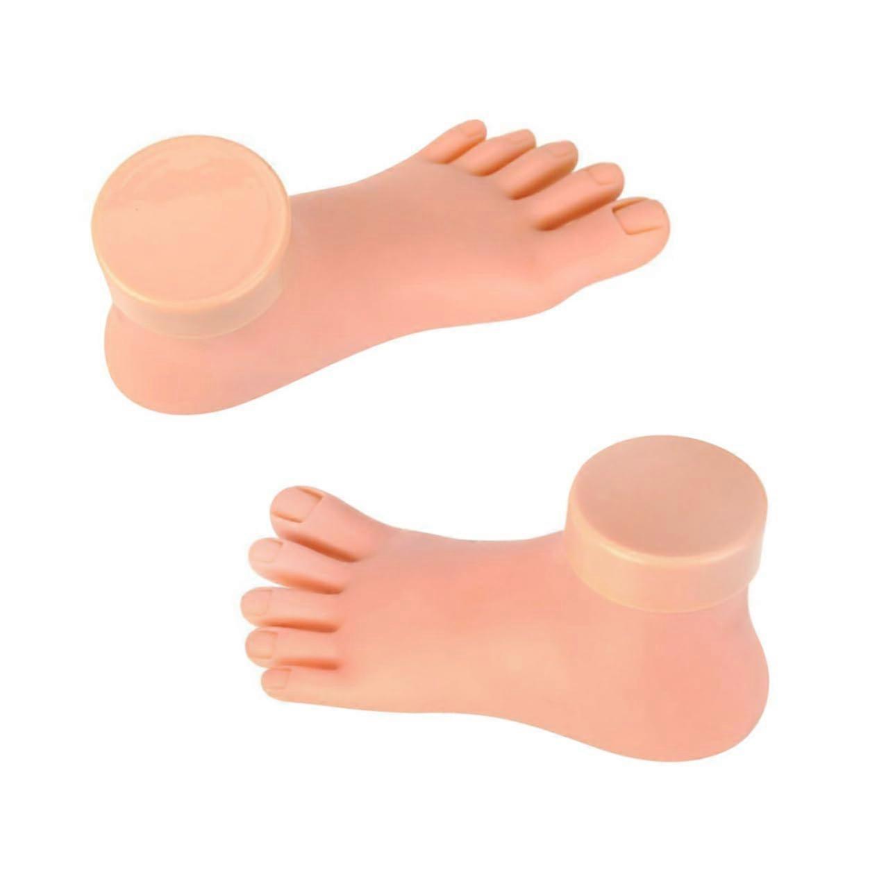 Realistic Nail Art Practice Foot Model for Pedicure Training, Durable and Compatible with Nail Tools