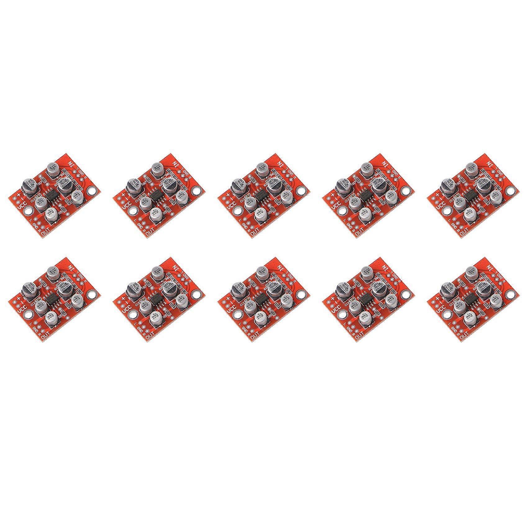 10PCS DC 5V-15V AD828 Stereo Preamp Preamplifier Module AMP Module Microphone Preamp Module