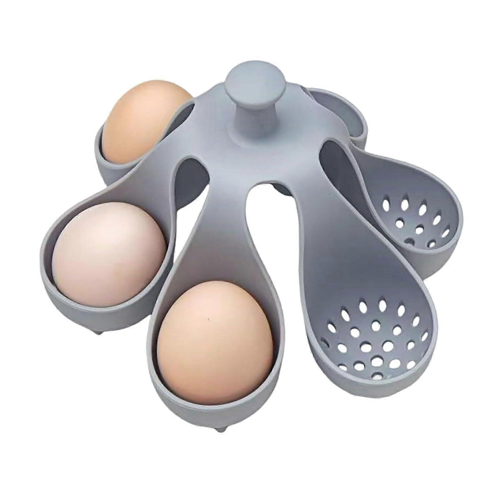 Egg Poaching Rack with HeatResistant Silicone Holder for Oven Safe Boiling and Even Cooking
