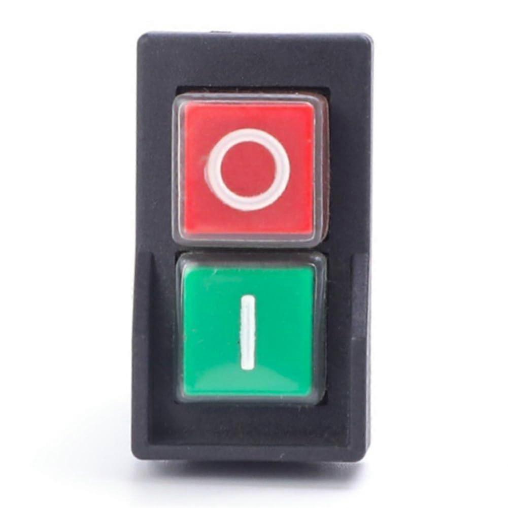 KJD17 6 Pin Waterproof Push Button Switch IP55 16A AC250V Electromagnetic Start Stop Safety