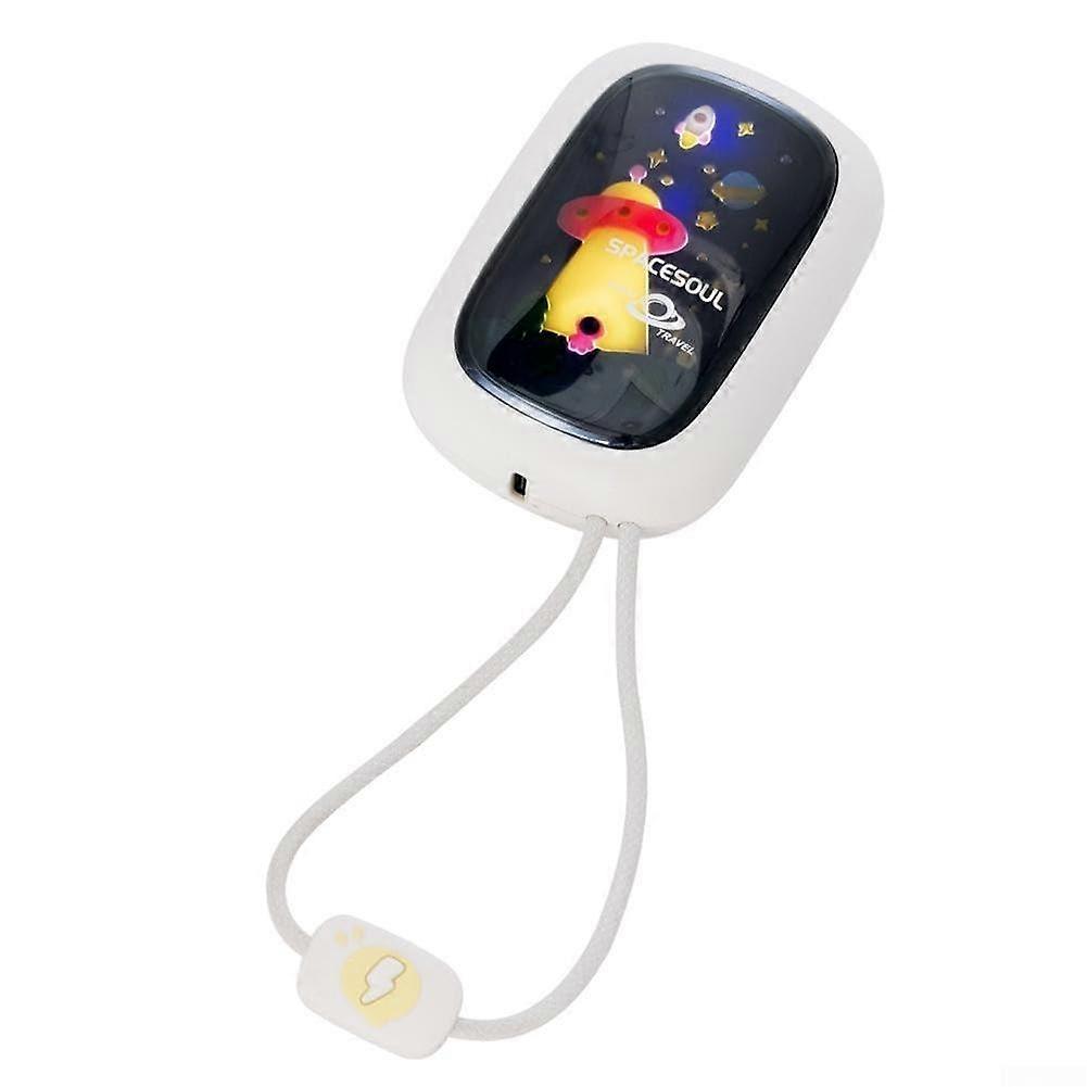 Portable Hand Warmer Rechargeable 6000mAh Quick Heating Adjustable Temperature for Cold Weather White