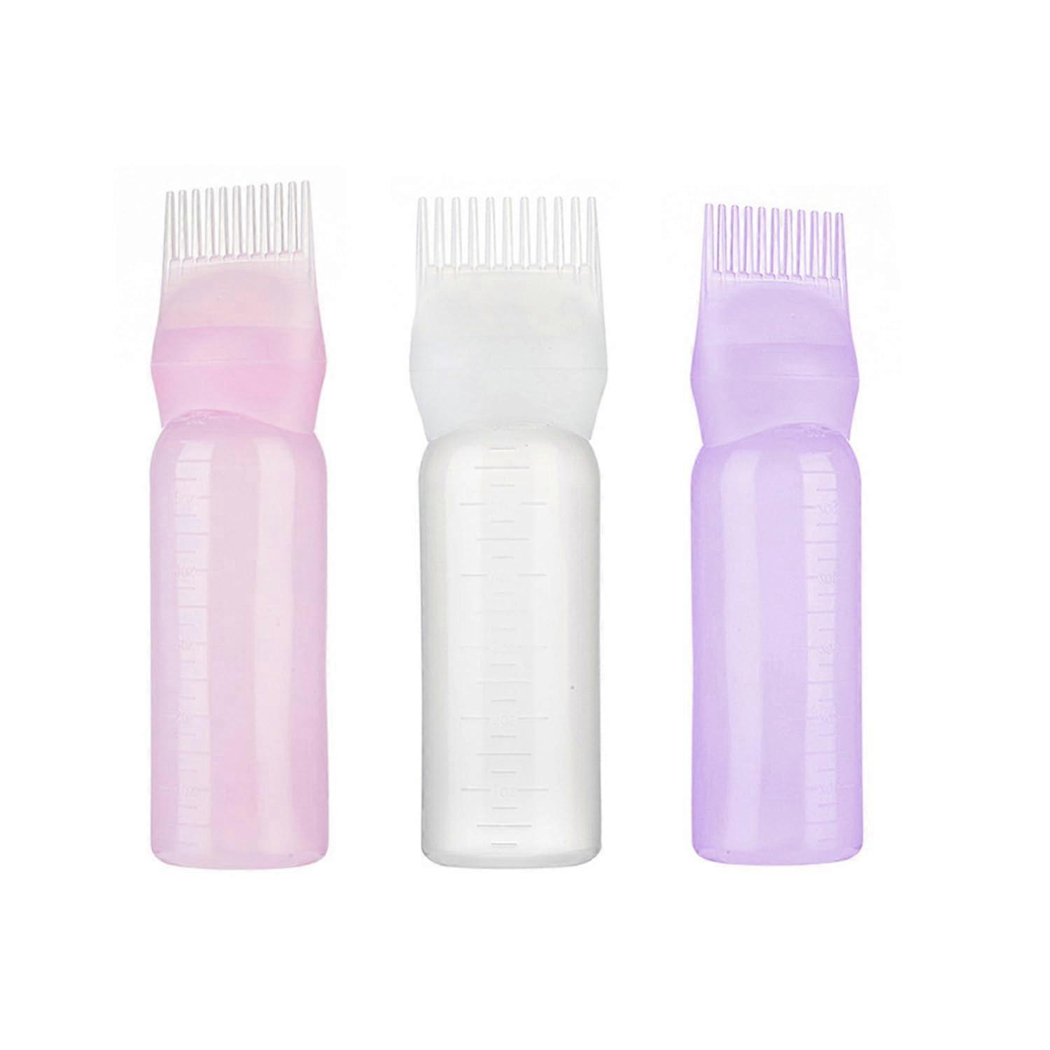 Hair Dye Applicator Bottle Set with Comb Tip for Precise Color Application, Reusable Salon Tools