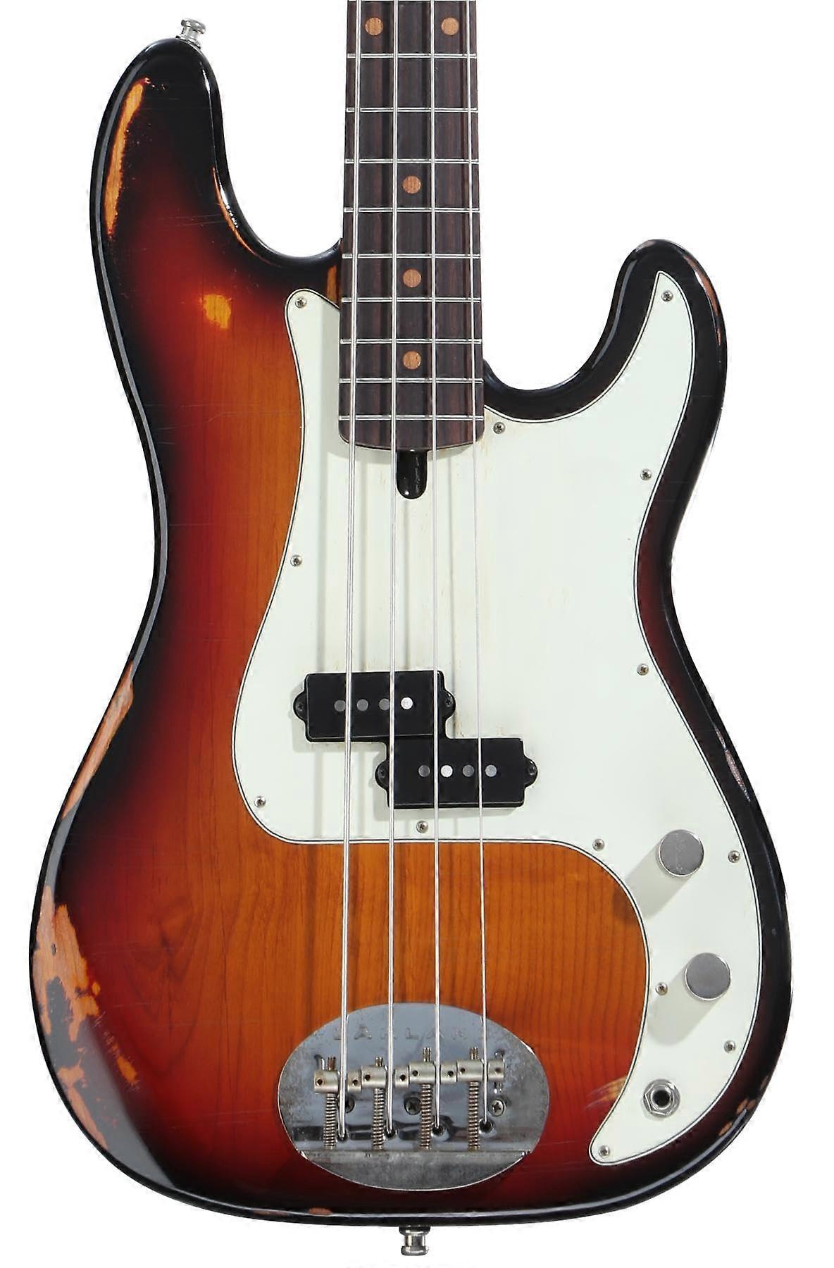 Klassisk 4464 Basgitarr Åldrad 3-Tones Sunburst med Brusreducerande Splitcoil-pickup