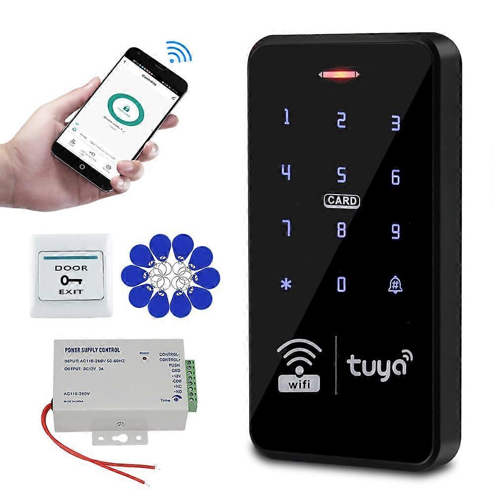 Smart Door Access Control Kit IP68 Waterproof WiFi RFID Keypad Dual Frequency with App Unlock