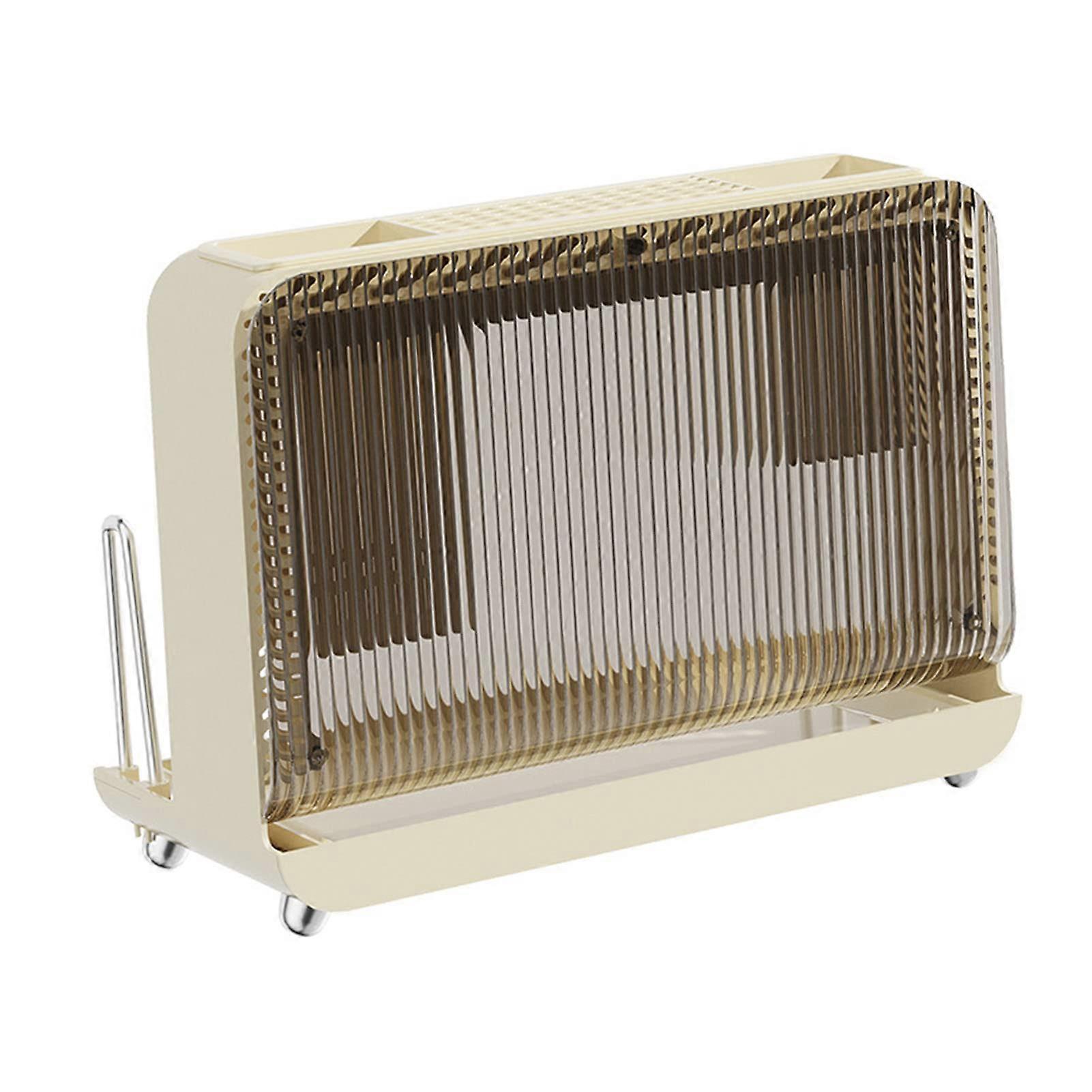 Multifunctional Knife Block with Cutting Board Holder and Draining Tray for Kitchen Countertop