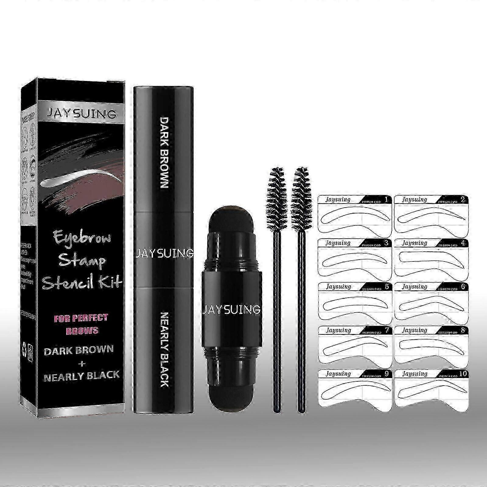 Waterproof Eyebrow Stamp Kit  Easy, Fast, Perfect Brows with Stencils & Cream