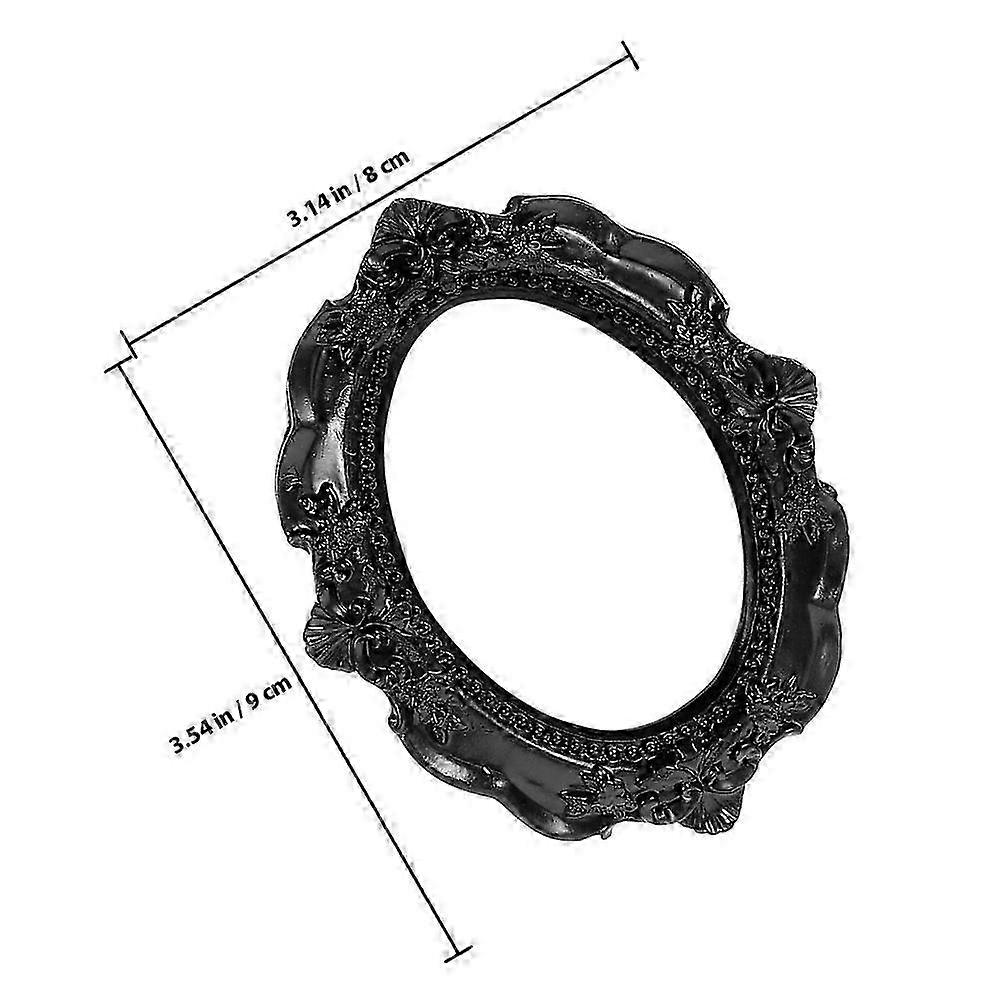 Multi-Functional Picture Frame for Decor 6Pcs Retro Resin Black Frames