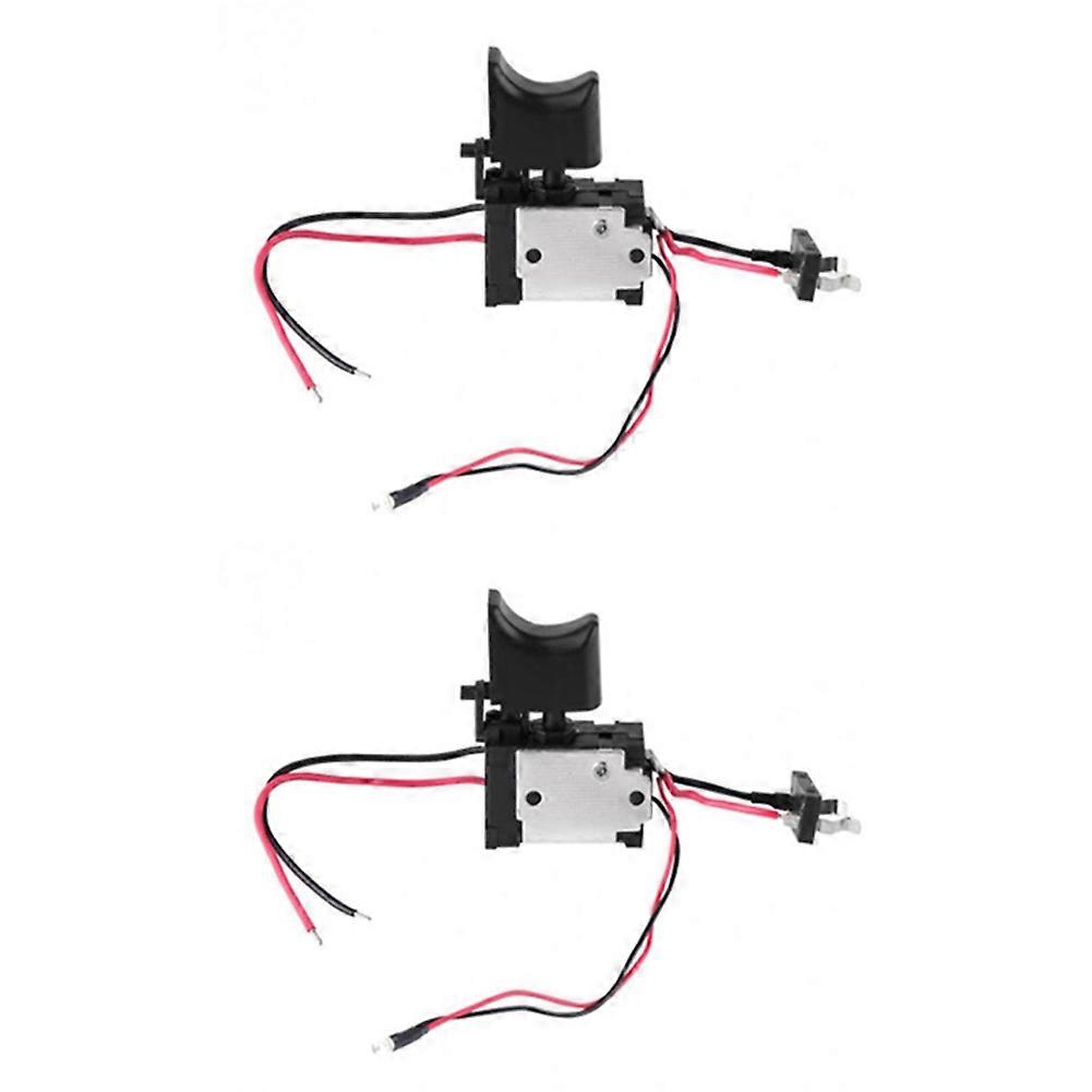 2X DC7.2-24V Electric Drill Switch Cordless Drill Speed Control Button Trigger Light Power Tool Par