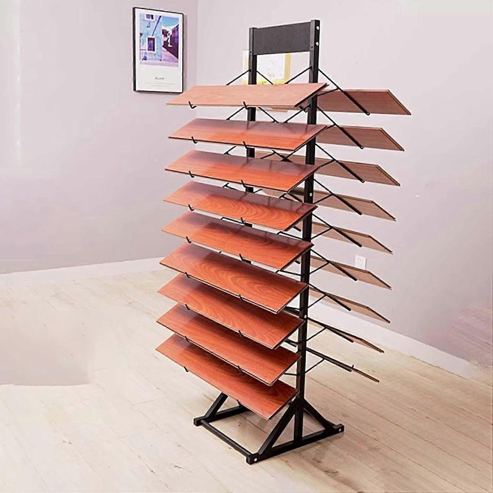 Tile Display Stand with Heavy Load Capacity, Double Sided Ceramic Tile Sample Rack for Store Boards