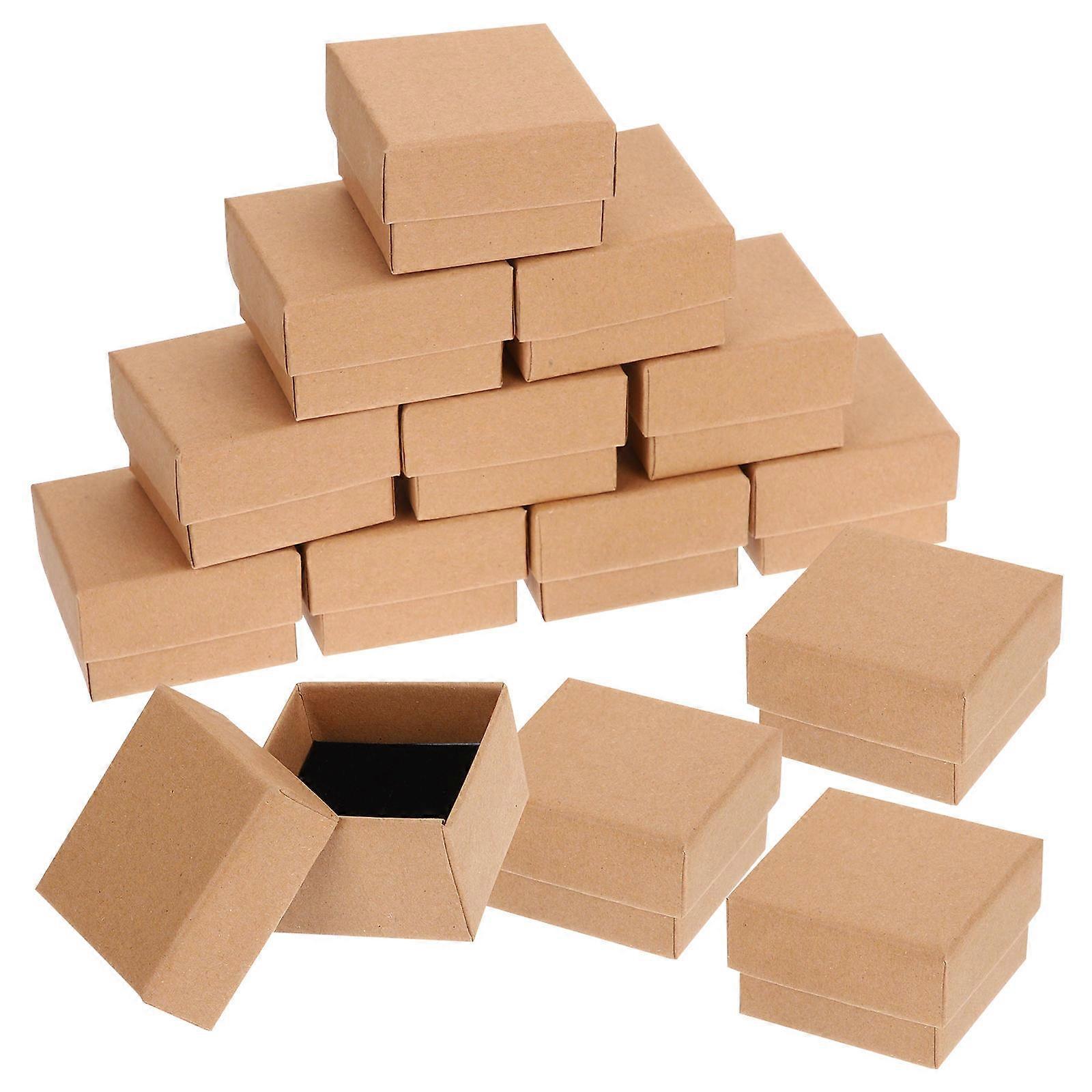 Cardboard Jewelry Gift Box for Storage 150Pcs Brown Packaging