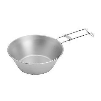Stainless Steel Bowl with Handle for Travel Foldable 1Pcs Camping Bowl