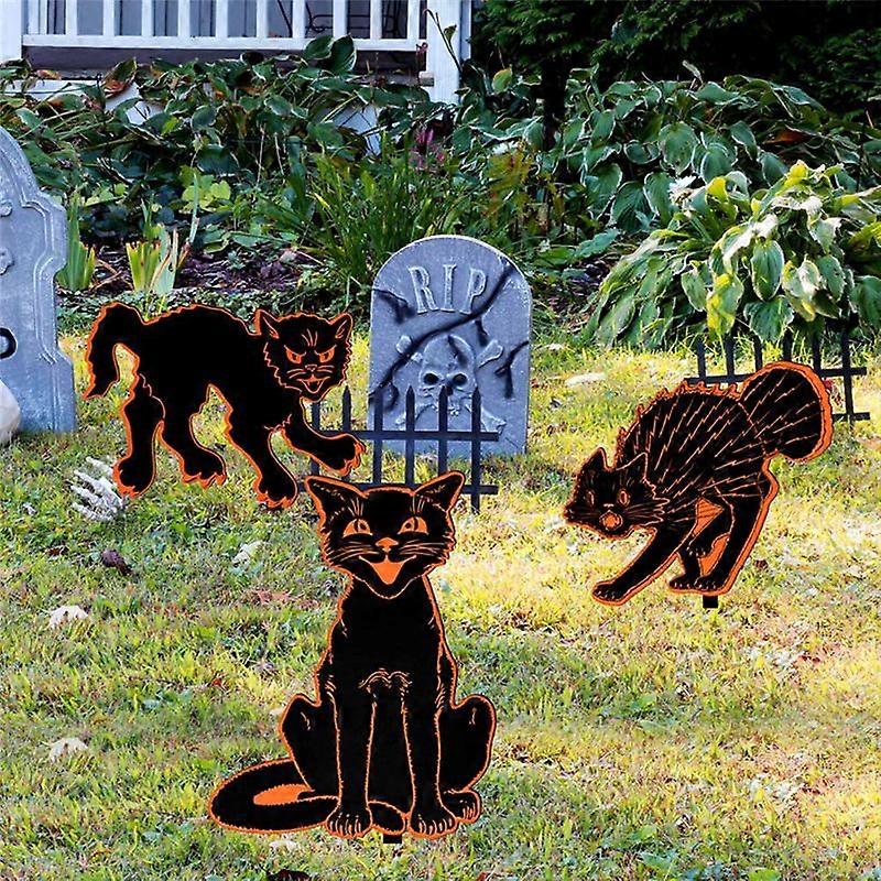 3Pcs Ground Plug Outdoor Decor Halloween Decorations