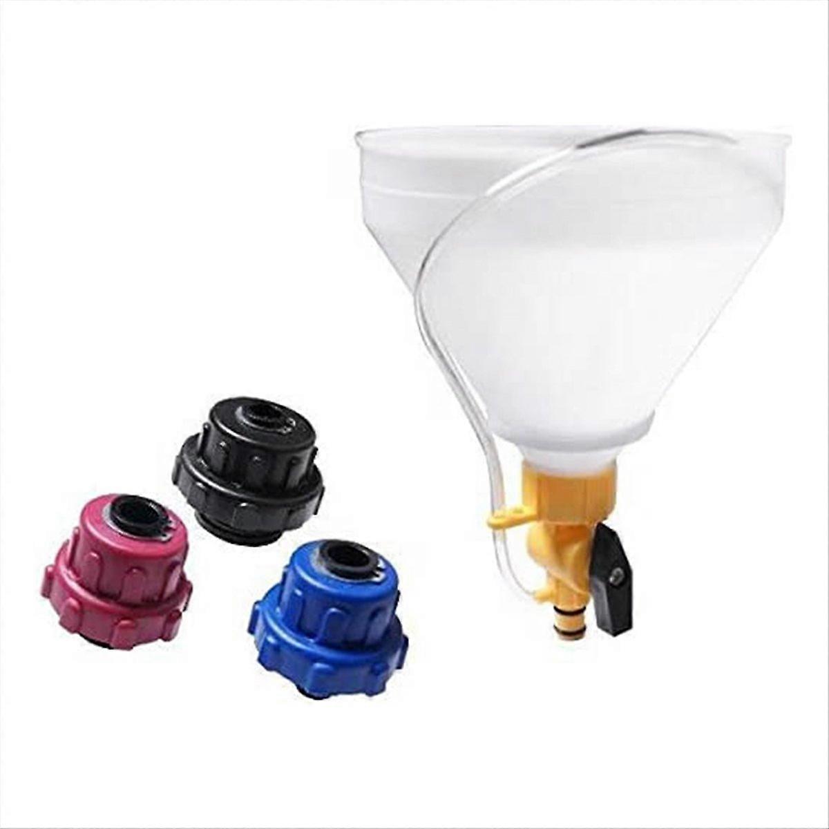 Car Engine Coolant Refilling Funnel with 3 Adapters for 