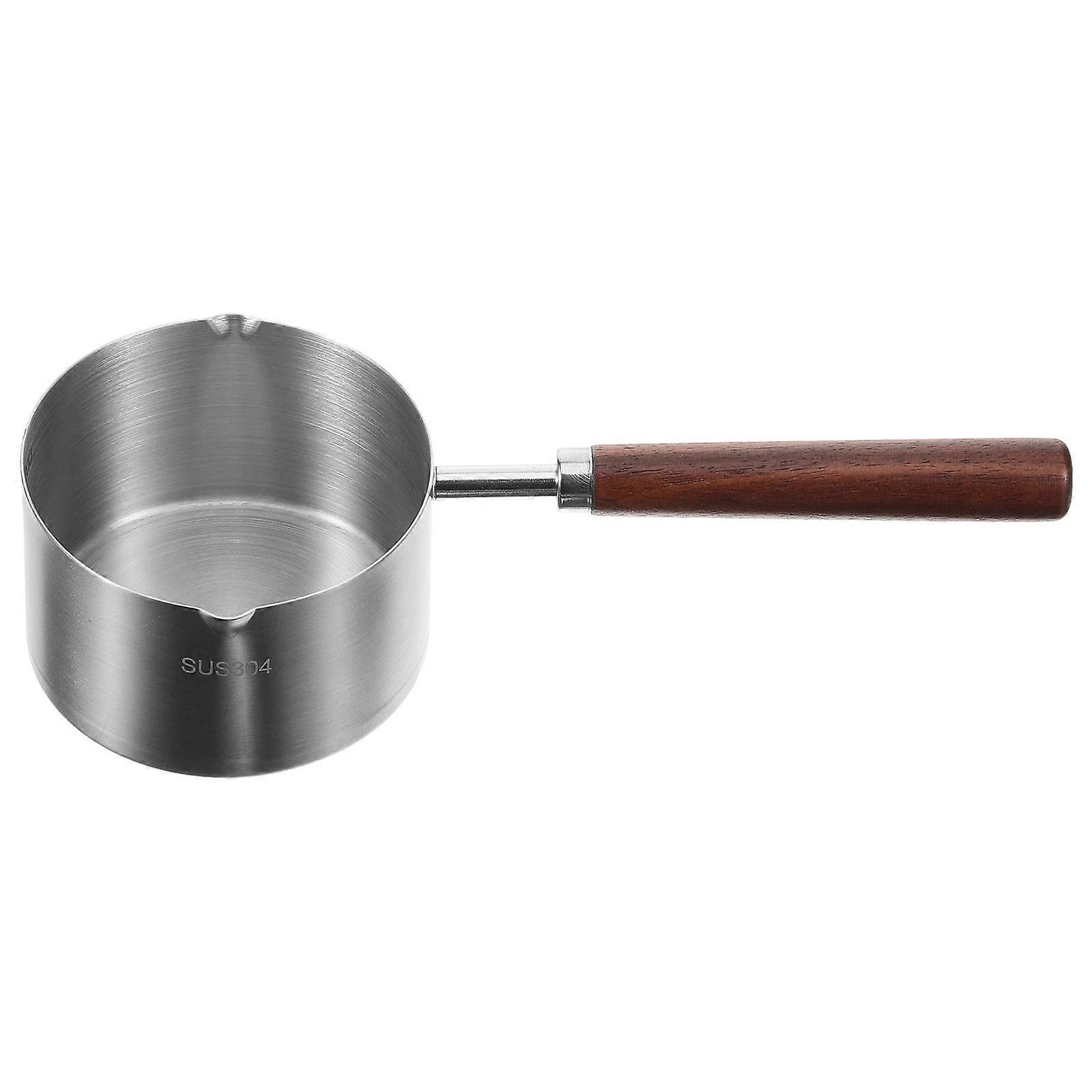 Silver Sauce Pan with Handle for Cooking Pot 5Pcs Set