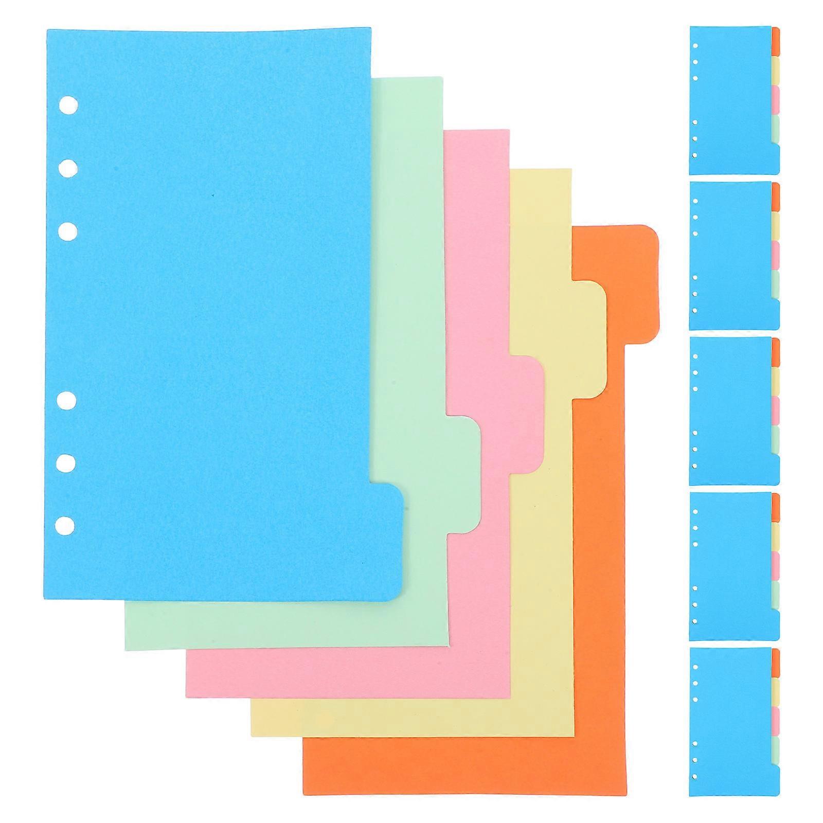 Index Dividers Pocketbook Refills for Organizing 90Pcs Assorted Color Sheets