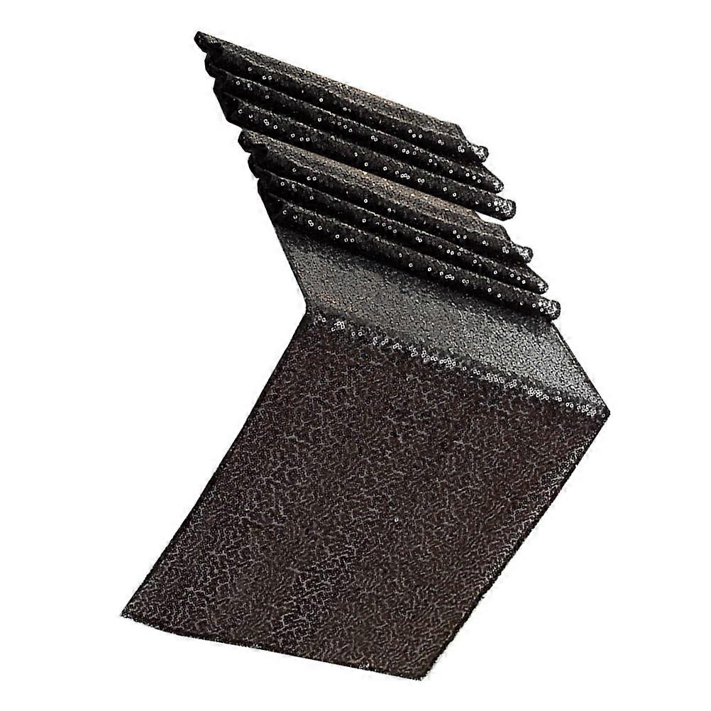 Black Sequin Table Runner for Wedding Decor 5Pcs Set for Banquet