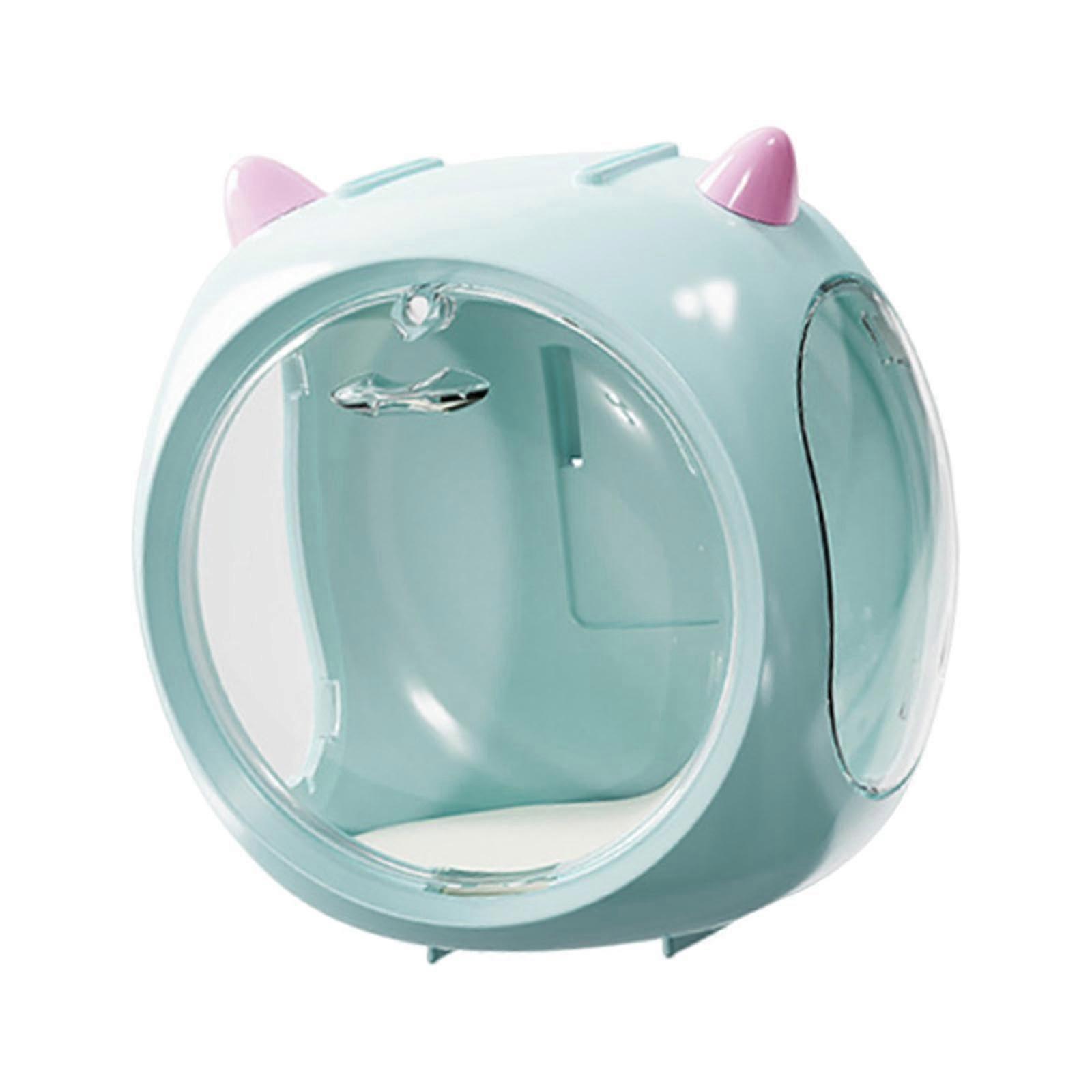 Stackable Dustproof Figurine Display Case for Collectibles, Wall or Tabletop Storage, Blue