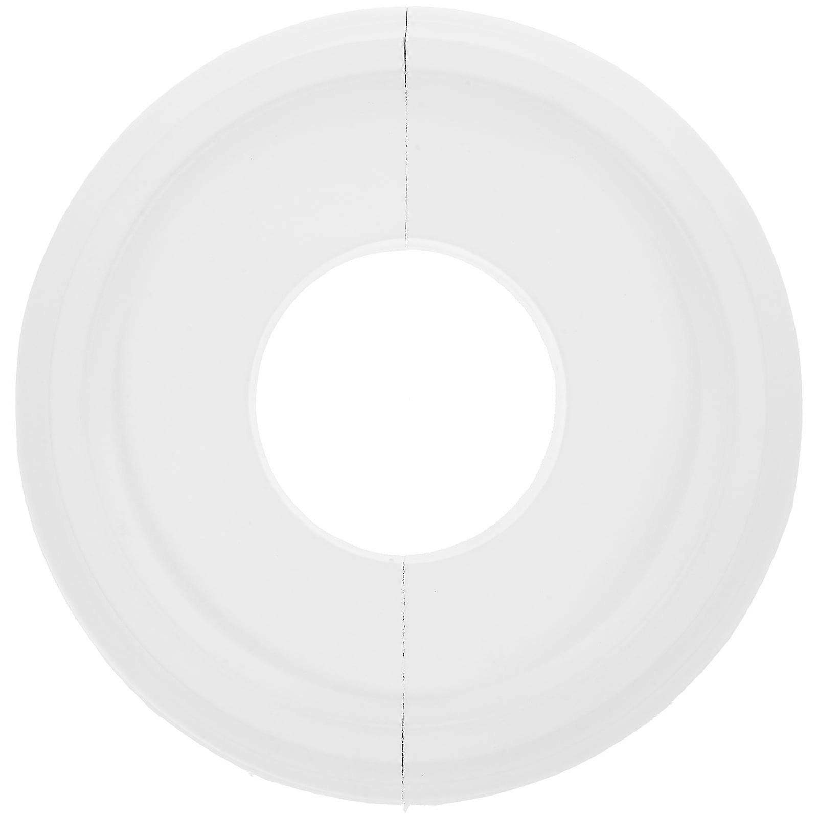 Decorative Ceiling Medallion for Home White PU Material Enhance Decor Solid Construction