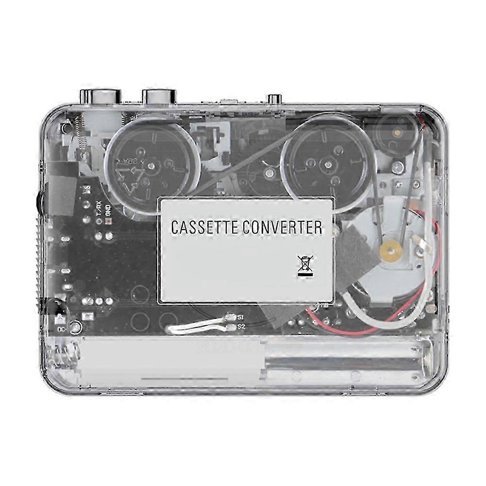 Portable Cassette to MP3 Player with A Fully Transparent Casing and Type-C Interface