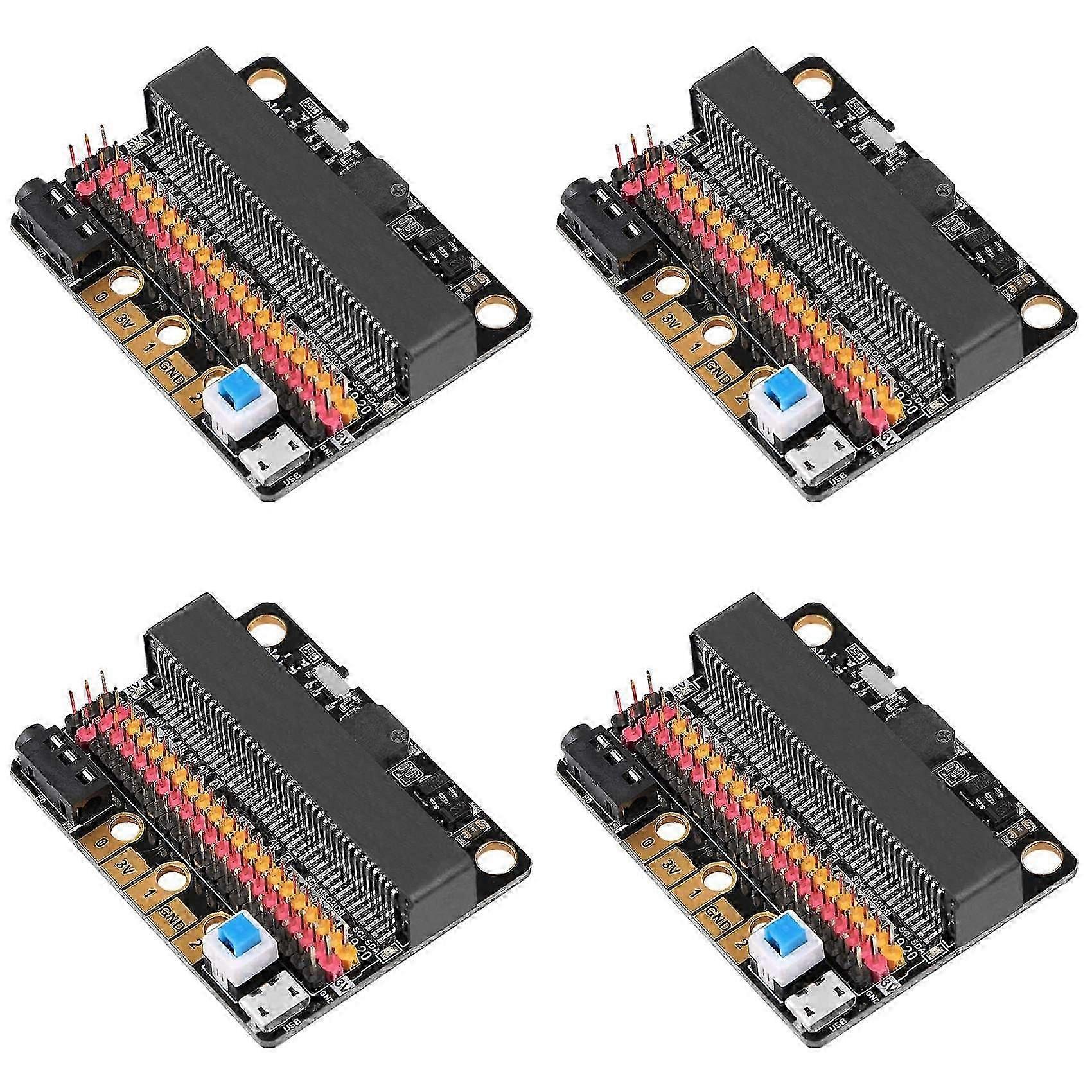 4X Micro-Bit Expansion Board IOBIT V2.0 Breakout Adapter Shield with Buzzer for BBC Micro:Bit Kids'S Python