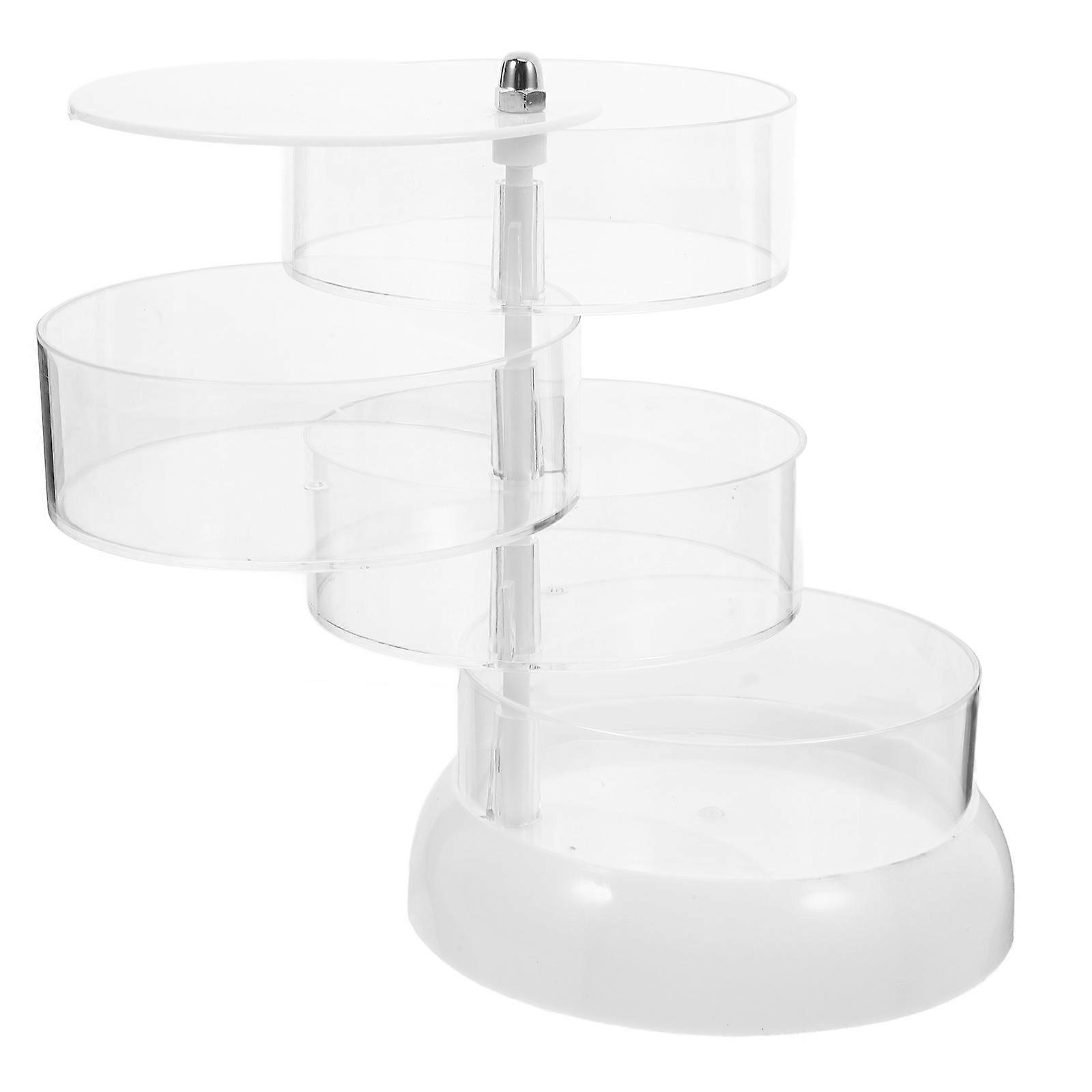 Clear Acrylic Rotating Storage Box for Storage 4Pcs Multi-Layer Organizer