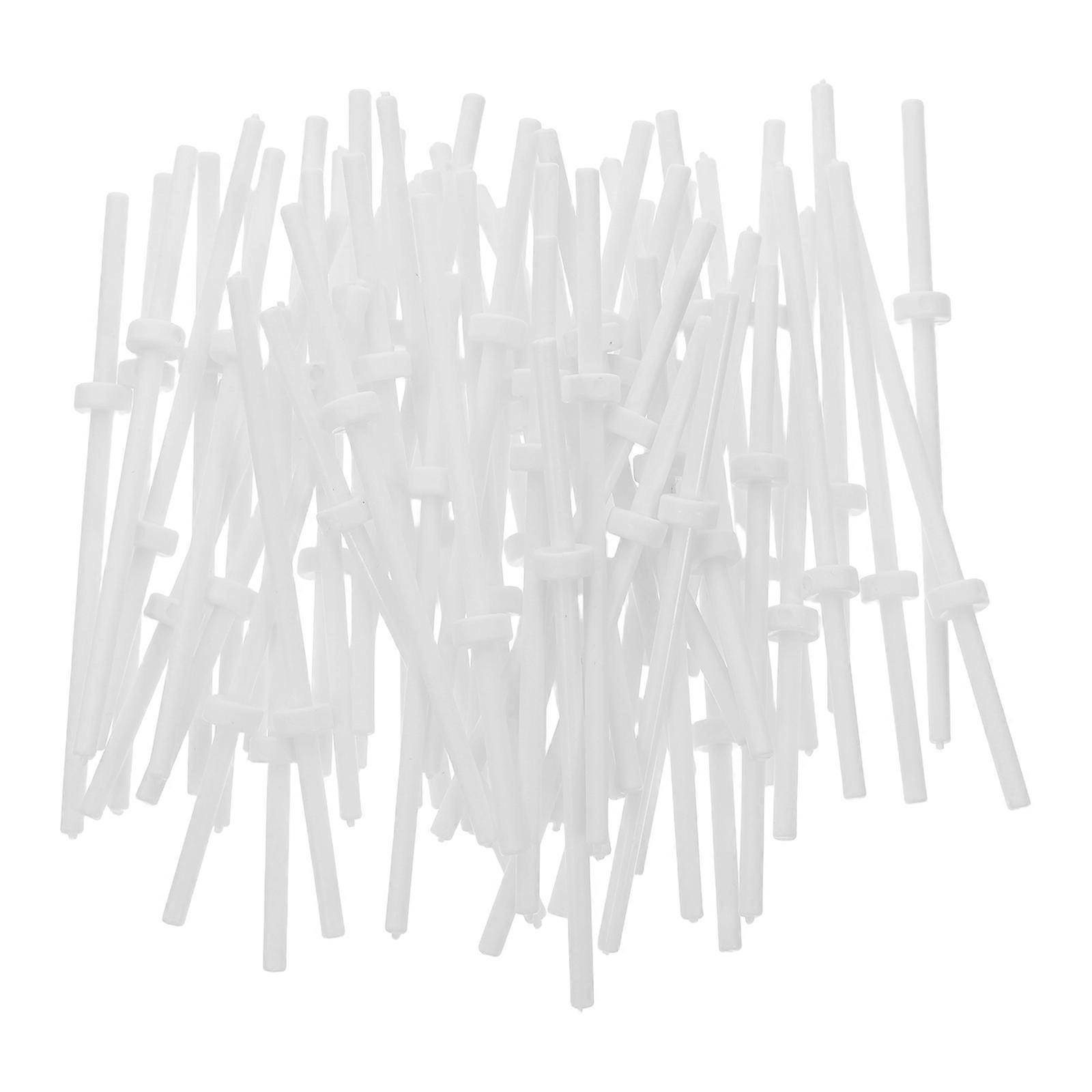 Plastic Lollipop Sticks for Candy Making Tool 60Pcs White Cake Pops Bars