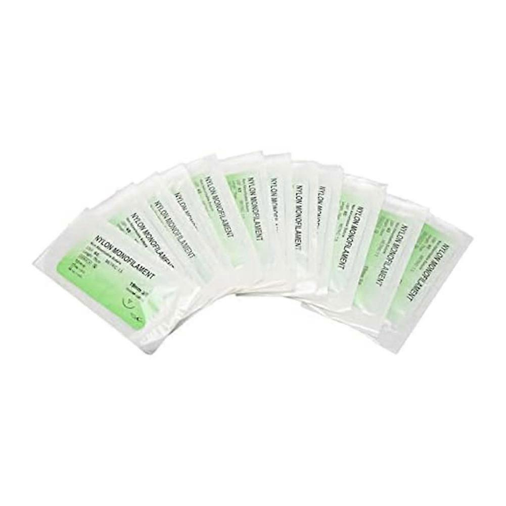 12Pcs Suture Practice Thread Individual Package Suturing Thread Set with CurvedNeedle and Nylon Mat