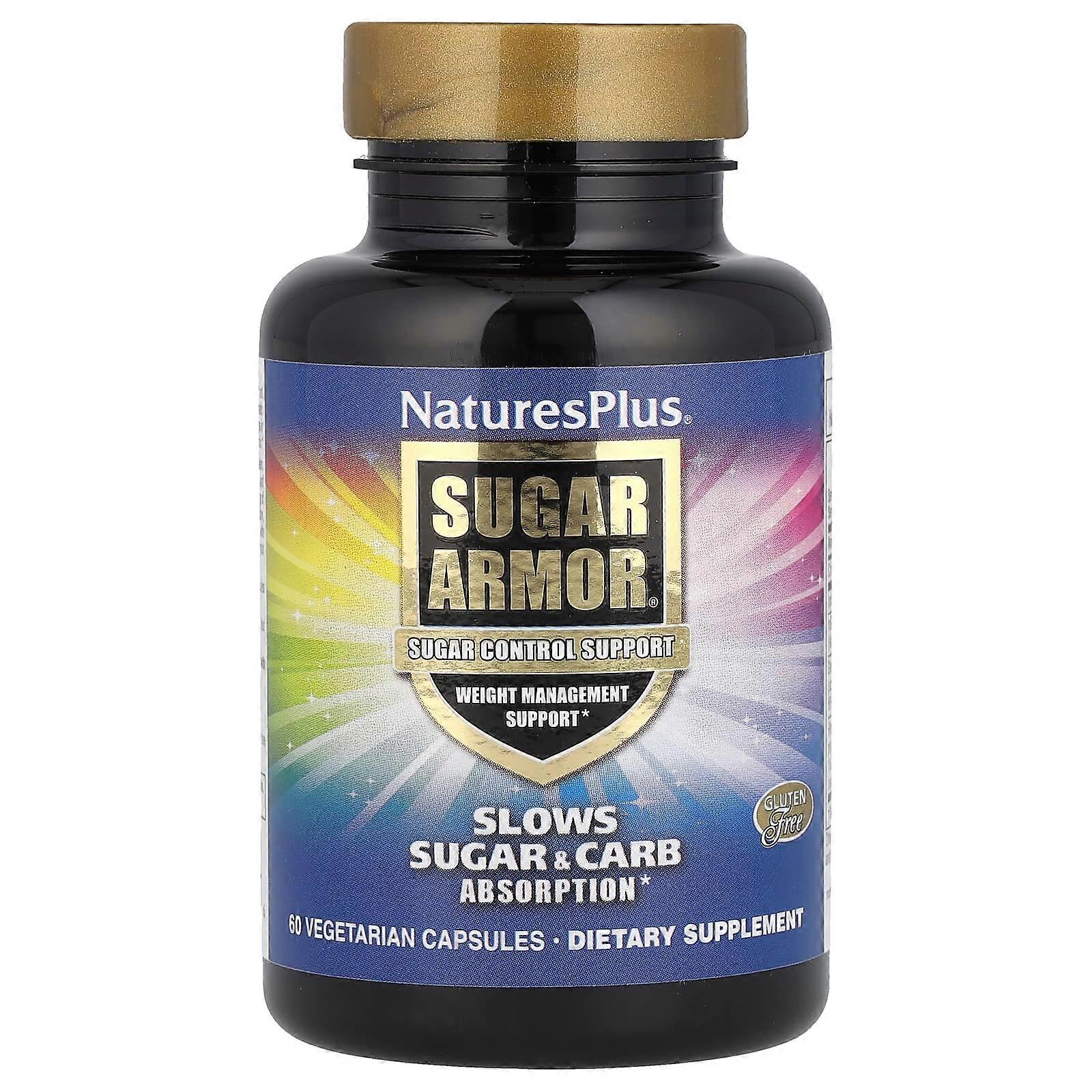NaturesPlus, Sugar Armor, Sugar Control Support, 60 Vegetarian Capsules