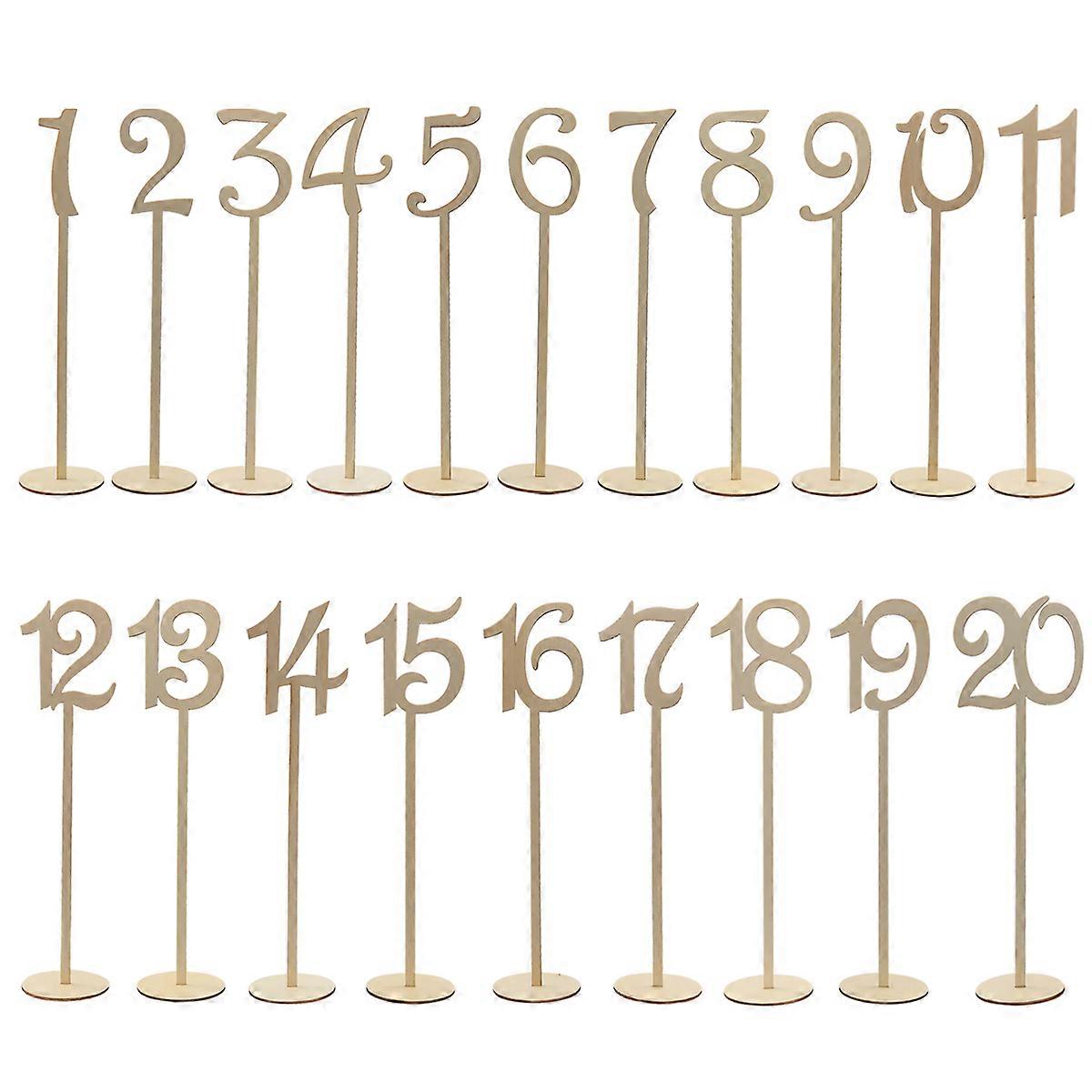 Wedding Table Numbers Table Number with Base for Wedding Use 40Pcs