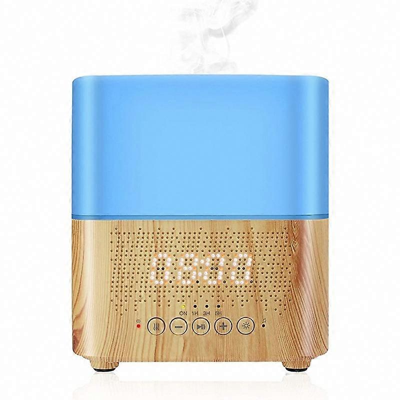 300ml Multi-Function Aroma Diffuser with Bluetooth Speaker, Digital Clock, 7 LED Colors, Cool Mist Humidifier & Ambient Light
