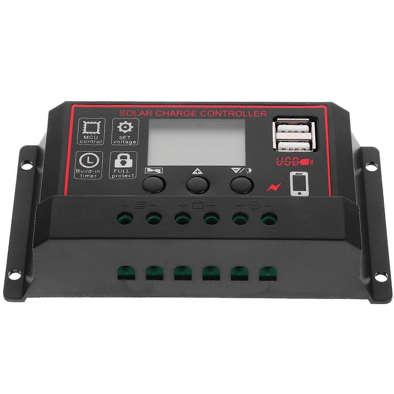 Solar Controller 20A 12V 24V Solar Cell Panel Controller with Auto LCD Display