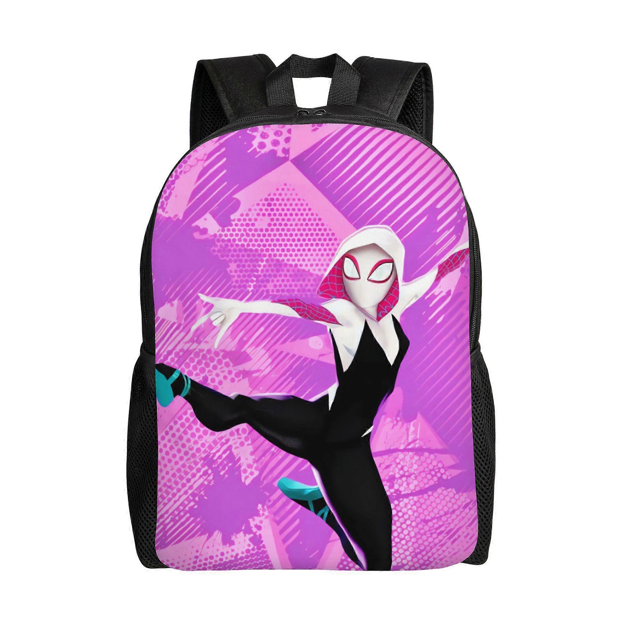 S-Spider-Gwen Backpack | Straightforward Design with One Layer, Perfect for College Students Preferring a Light and Easy-hjklz