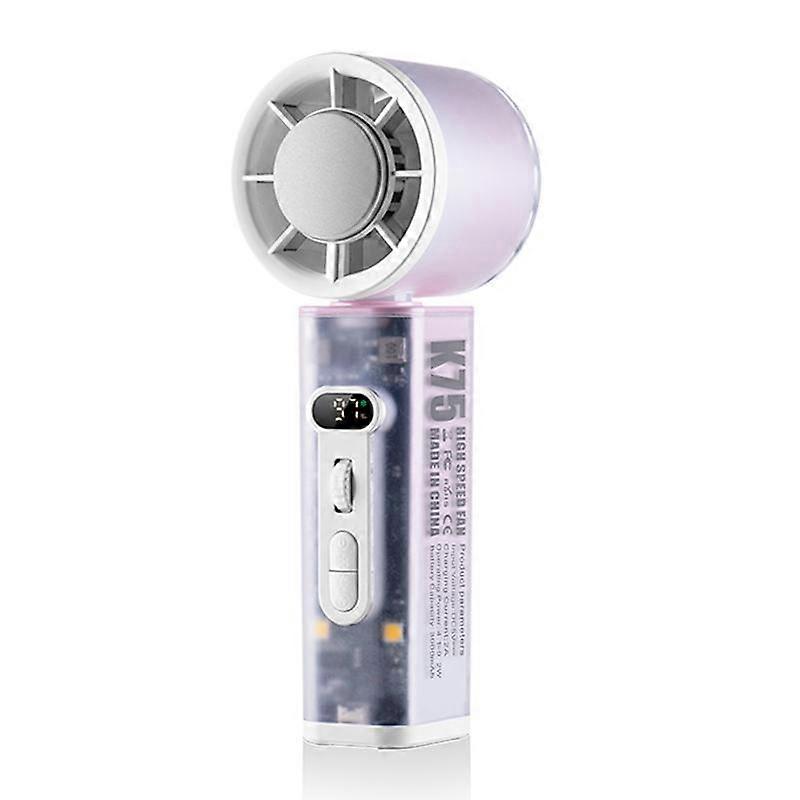 K75 Auto-Oscillating Handheld Cooling Fan with LED