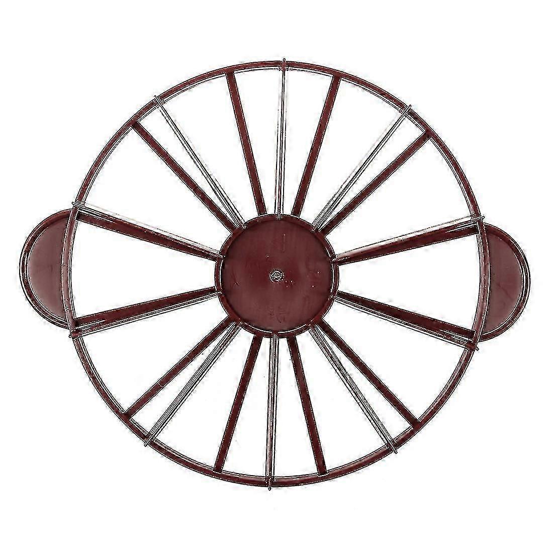 10/12-Slice Cake Divider, Equal Portion Marker, Dark Red