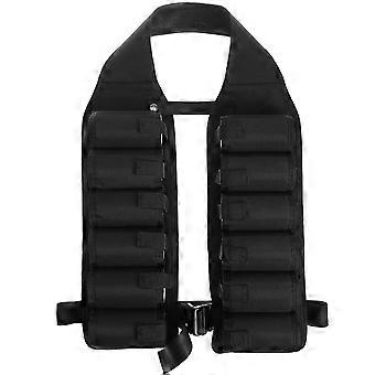 12-Taschen-Bergsteigen-Outdoor-Biergürtel-Getränkeaufbewahrungs-Gürteltasche-Geschirrset zum Tragen von Reisebedarf (schwarz)