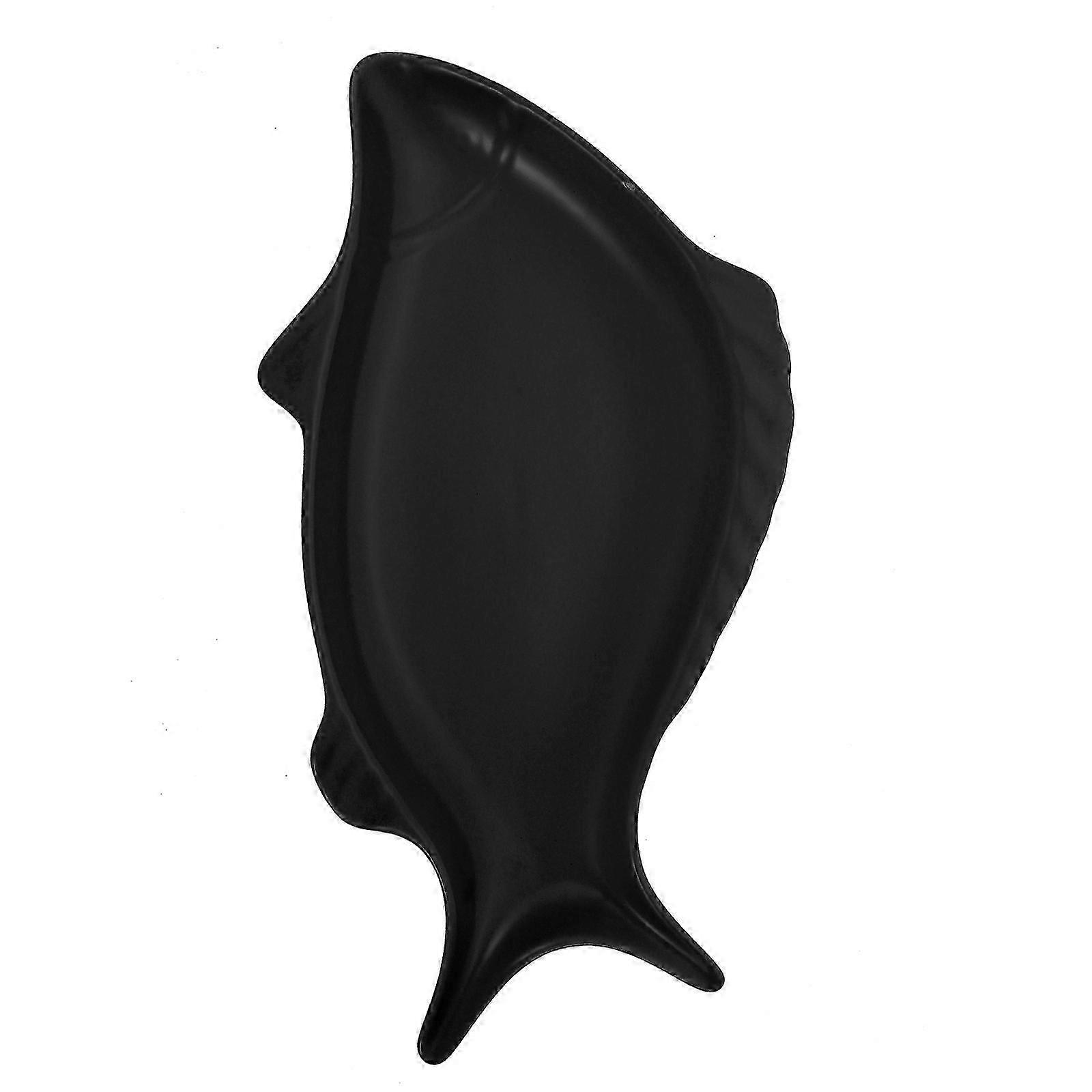 Ceramic Fish Shaped Serving Plate, Multi Functional, Easy to Clean, 1 Piece