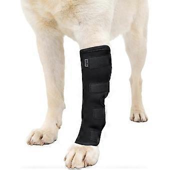 Lange Vorderbeinbandage für Hunde, Anti-Leck-Manschette & Handgelenkstütze bei Verstauchungen, Arthritis, Wundschutz & Genesung nach Verletzungen, weich, verstellbar
