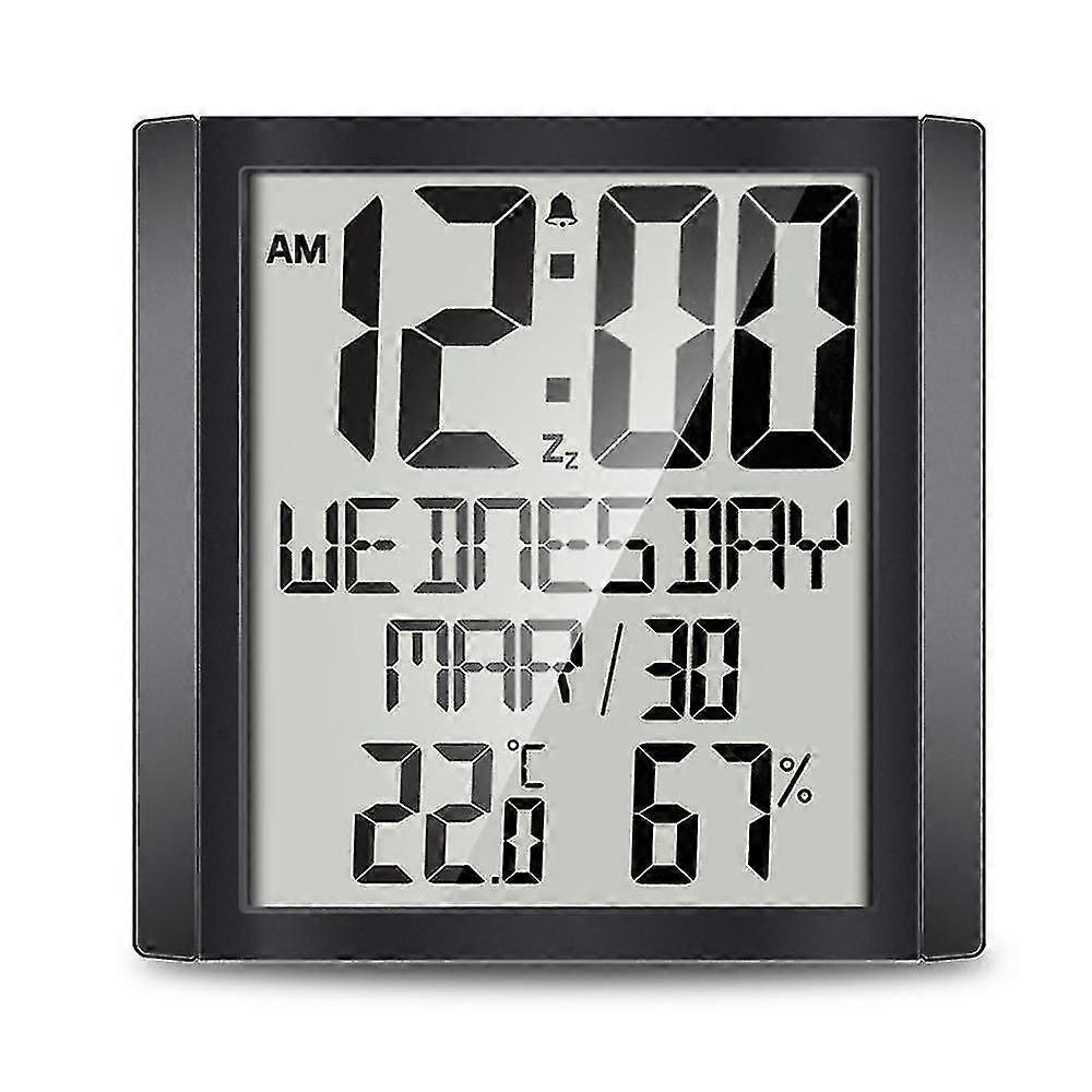 Multi-functional Large-screen Wall Clock Home Creative Thermometer And Hygrometer Alarm Clock
