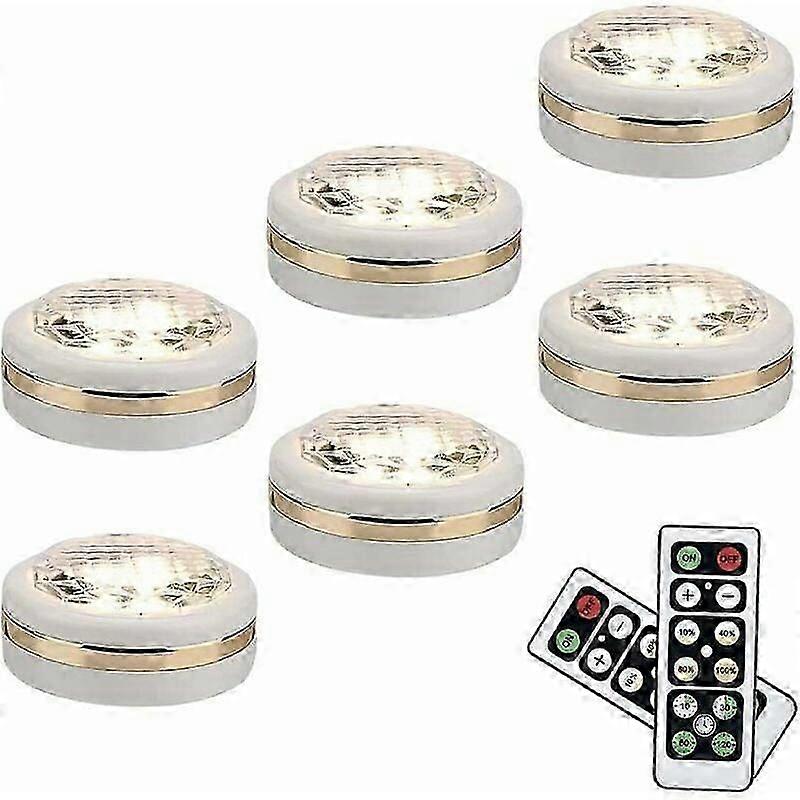 Lot de 6 lampes LED sans fil avec télécommande