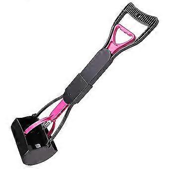 Foldable Dog Poop Scooper, Long Handle, Heavy Duty, for Large Medium Small Dogs, Easy Pick Up Waste, Portable with Lock