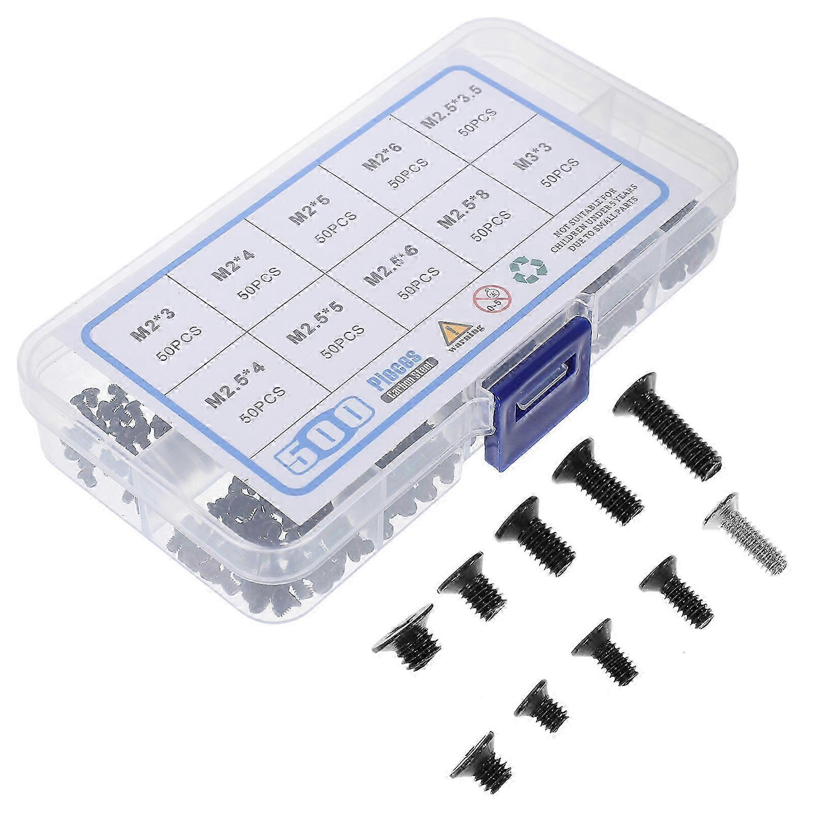 1 Set Countersunk Screw Flat Head Tapping Screw Drilling Screw Computer Accessory