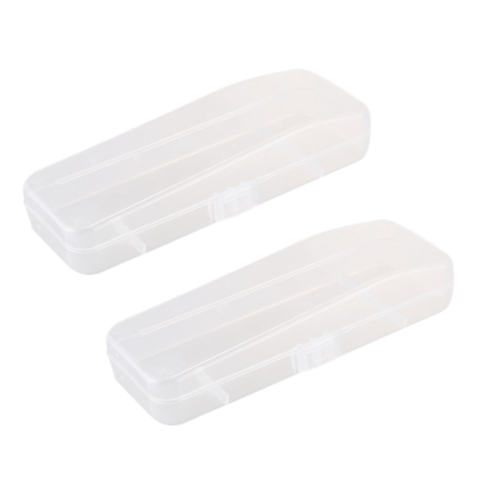 2 Pcs Travel Double Edge Razor Storage Box Men Shaver Plastic Case