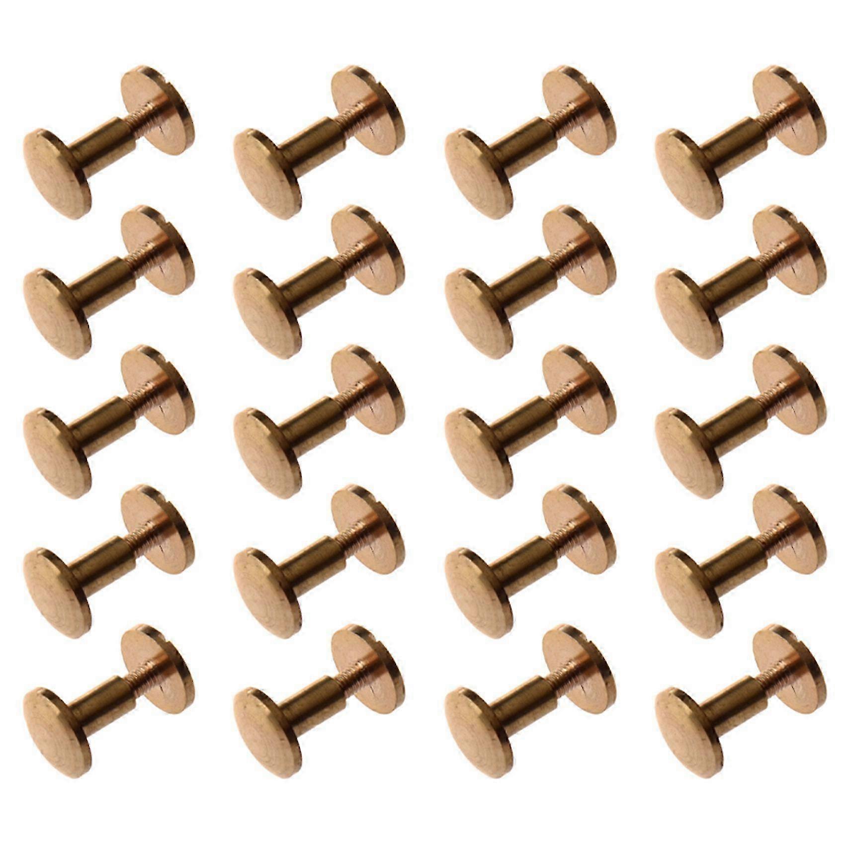 20x Arc Solid Brass Button Stud Screw Nail Screw Back Leather Rivet Belt 8mm