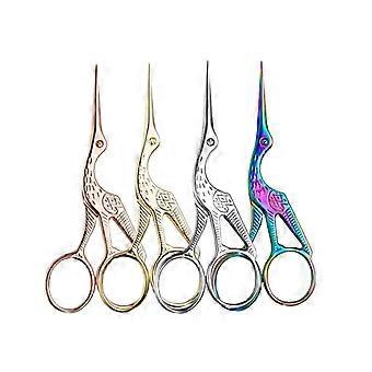 1pc Retro Crane Shaped Eyebrow Trimmer Scissors Nose Hair Vintage Facial Makeup Stainless Steel Nail Manicure Tools