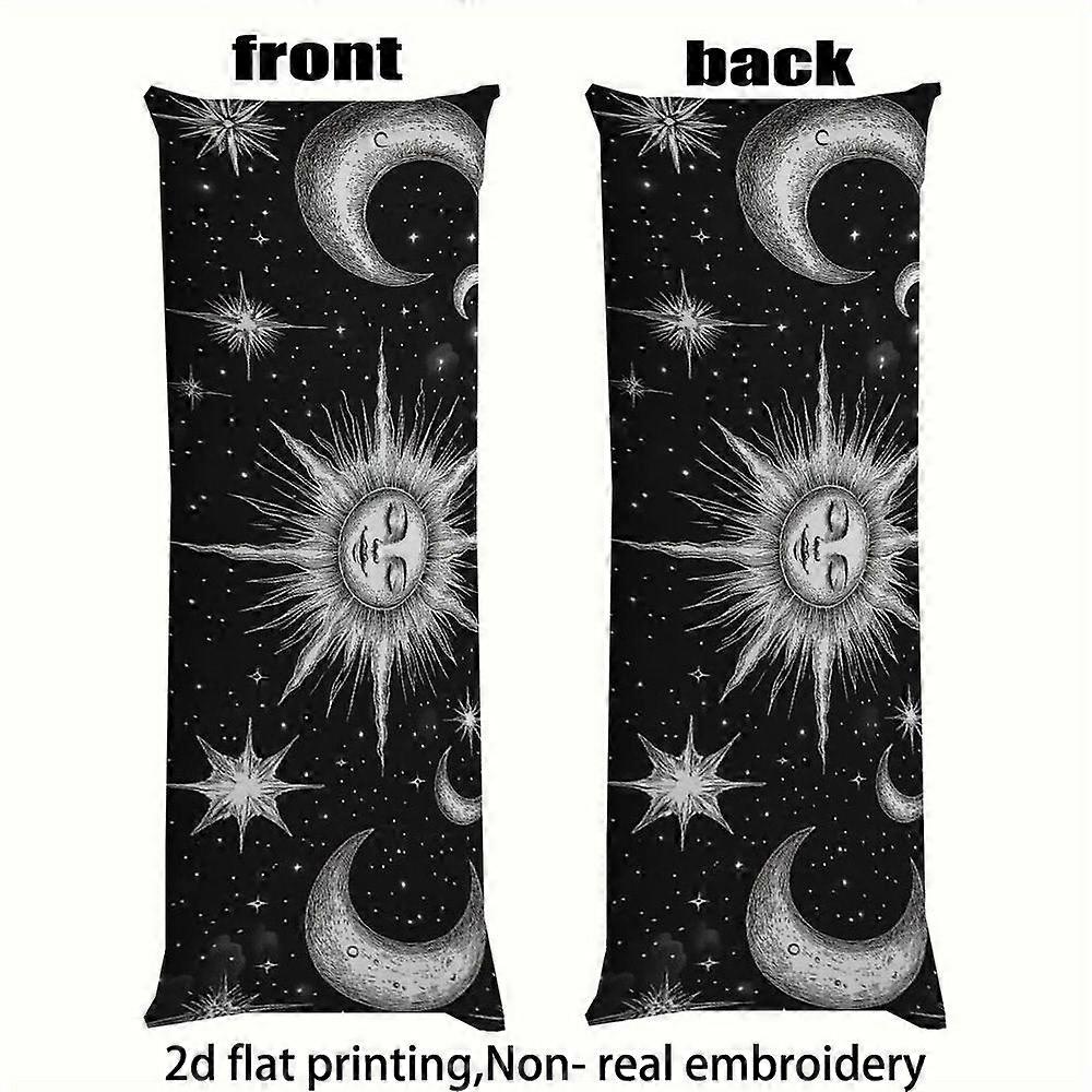 1pc Celestial Moon and Sun Pattern Rectangular Pillowcase, Throw Pillows, Bed Cushion Covers | Featuring a Captivating C-Basdz