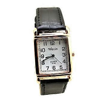 Quartz Watch Square Battery Operated Faux Leather Strap Adjustable Pin Buckle Birthday Gift Elegant Men Quartz Wrist Watch Fashion Jewelry