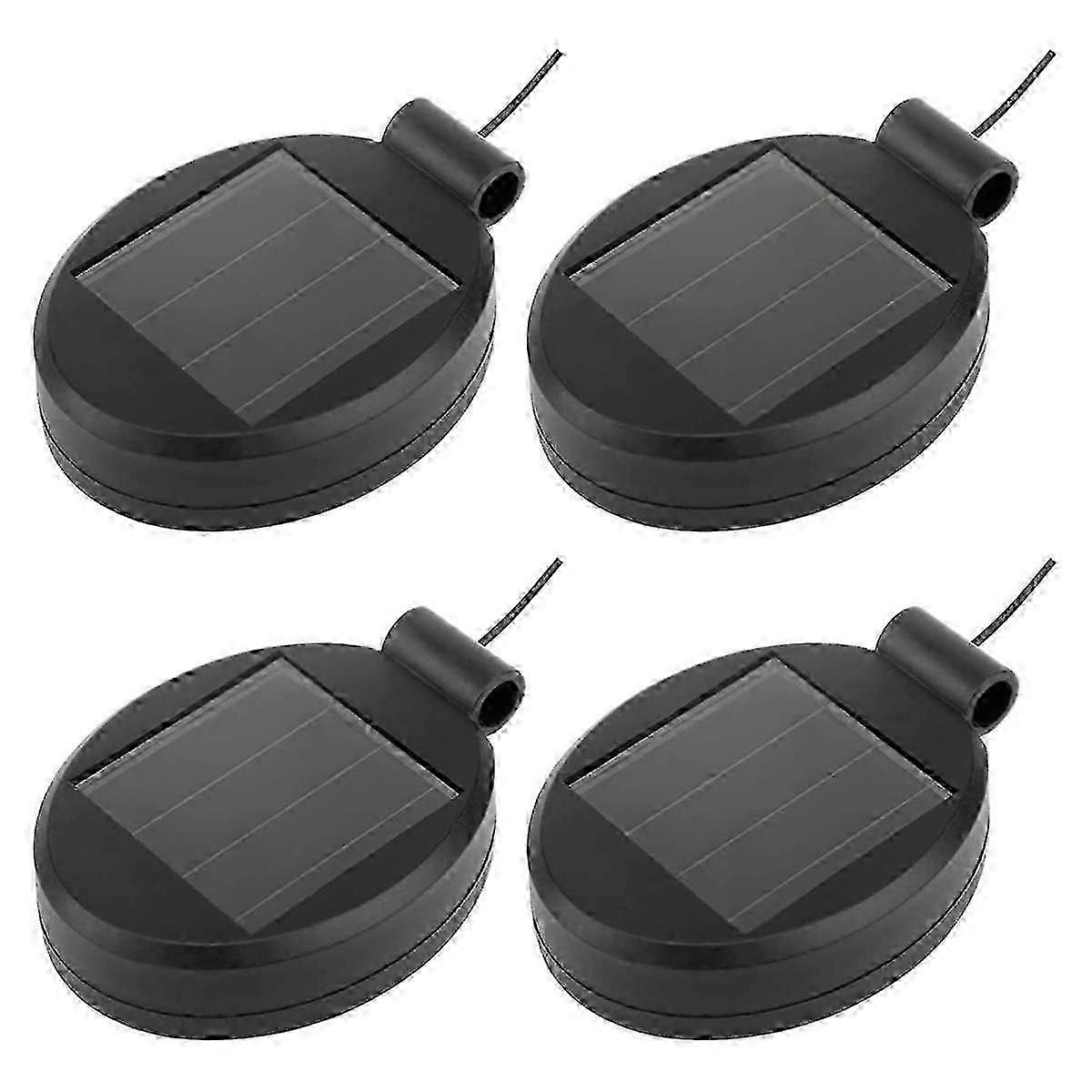 Solar LED light replacement for outdoor lanterns - 4 pack panel set