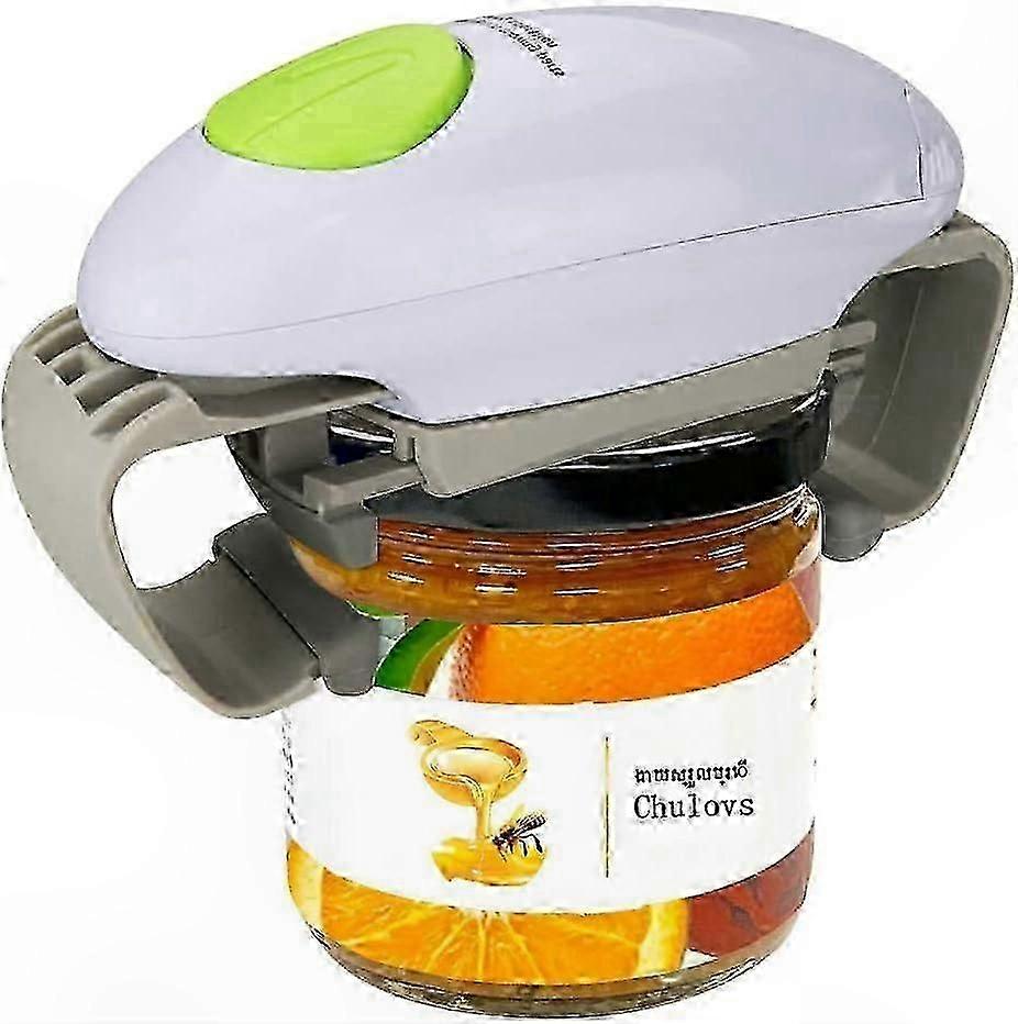 Automatic Jar Opener compatible with Kitchen, Electric Tool to Open Jars Efcompatible withtlessly, White