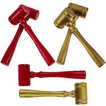 Wooden Judge Gavel for Auction Role Play 6Pcs Kids Toy Gift Set
