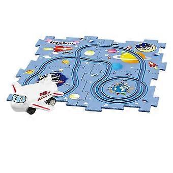 Reliable 5 15PCS DIY assembling electric trolley, kids educational puzzle track car play-5pcs
